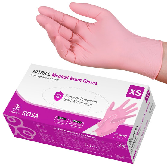 OneMed Evercare Pink nitriilikäsine XS 150 kpl