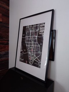 Vintage Ikea iso taulu New York City Map 