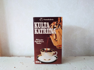 Vanha avaamaton Kulta Katriina kahvipaketti vuodelta 1982
