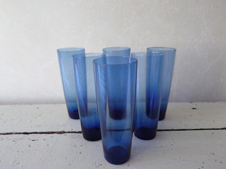 Tapio Wirkkala Iittala mehulasi sininen 6 kpl