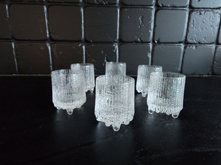 Iittala Ultima Thule snapsilasi 6 kpl vanhaa tuotantoa 