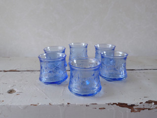 Riihimäki Revontulet sininen lasi 6 kpl