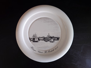 Arabia emalitaulu Helsingin Satama B. Reinhold 1871