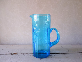 Nuutajärvi Flora Oiva Toikka iso kannu turkoosi