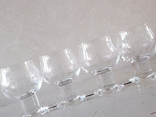 Nuutajärvi Silja jalallinen juomalasi 4 kpl