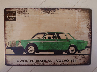 Peltikyltti vihreä Volvo 164 owner's manual 