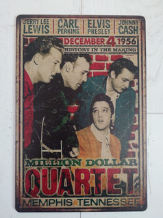 Peltikyltti Elvis Million dollar quartet