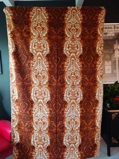 Retro ruskea puuvillakangas 