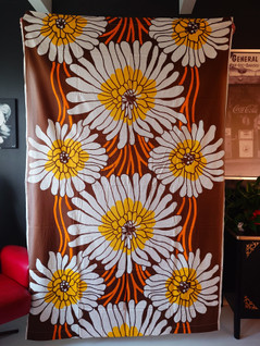 Vintage Tampella Vesiheinä verho 2 kpl 