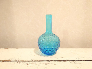 Nuutajärven Lasi Näppylä pullo turkoosi 