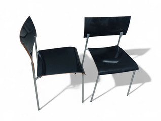 Piiroinen Chip tuoli musta 6 kpl