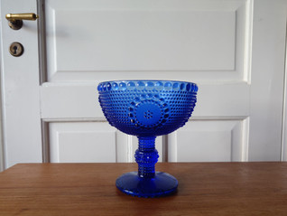 Riihimäki Grapponia sininen jalallinen kulho