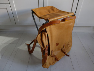Husqvarna vintage retkeilyreppu nahkaa 