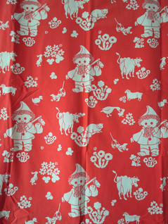 Vintage Nukkumatti punainen lasten pussilakana 