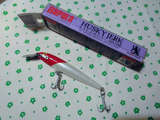 Rapala vintage puna-valkoinen uistin