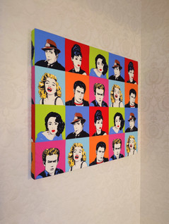 Pop art filmitähdet suuri kangastaulu