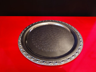 Vintage metallitarjotin 32 cm