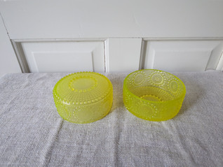 Riihimäki Grapponia keltainen jälkiruokakulho 12 cm 2 kpl