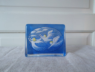 Iittala iso lasikortti Sinessä taivaan keinuen