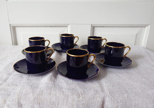 Arabia mokkakuppi koboltinsininen 6 kpl 
