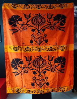 Printex Granaattiomena Maija Isola vintage 1960 pöytäliina (myöh Marimekko)