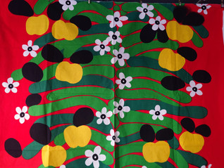 Tampella Markkinat vintage kangas