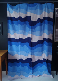 Finlayson vintage Aalto sininen verho / kangas 