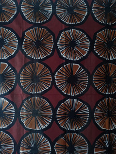 Marimekko Appelsiini ruskea kangas pala