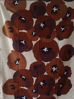 Tampella Tulppaani 2 kpl verho / kangas 1970-luku