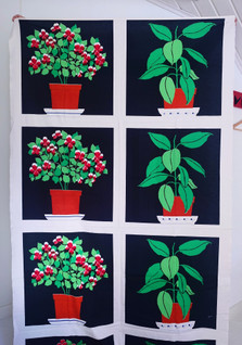 Vintage kangas kukkaruukut