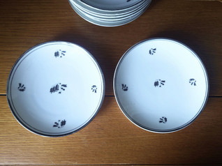 Arabia Hopeakello lautanen 15 cm 8 kpl