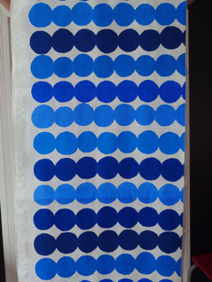Marimekko Räsymatto sininen kangas 2 palaa