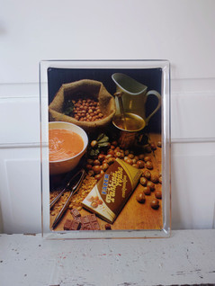 Fazer pähkinäsuklaa tarjotin 1970-luku