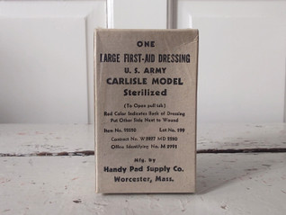 First-Aid Dressing U.S. Army Carlisle ensiapupakkaus 1940-luku avaamaton 