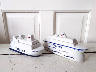 Tallink laiva pienoismalli posliinia 2 kpl 