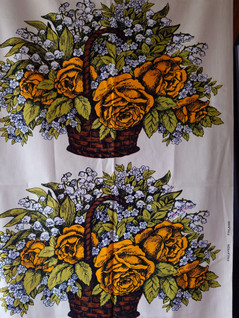 Finlayson kukkakori vintage kangaspala 2 kpl