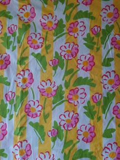 Four Seasons vintage keltainen - punainen kangas 3,25 m Marimekko vienti