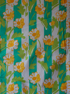 Four Seasons vintage vihreä - keltainen kangas 2,5 Marimekko vienti
