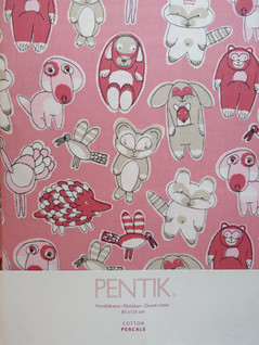 Pentik Pongo vintage lasten pussilakana ja tyynyliina 