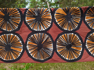 Marimekko Appelsiini ruskea kappaverho