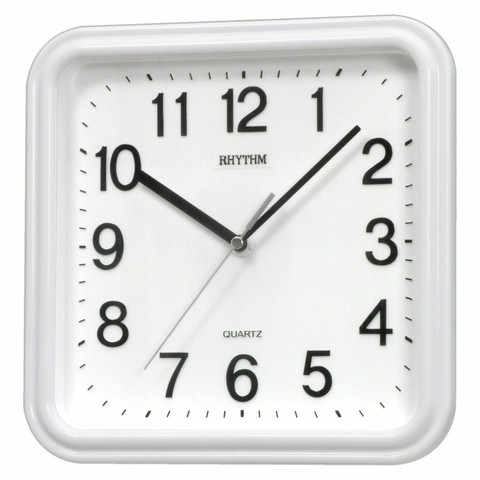 valkoinen neliö seinäkello