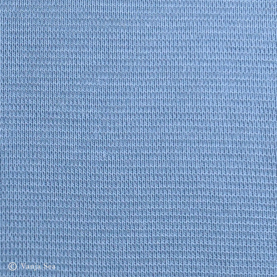 Organic Cotton Rib, Forget me not blue