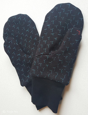 3D Mittens, black