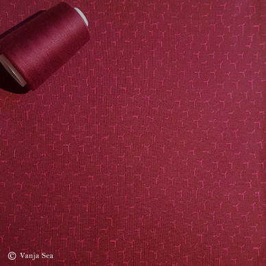 3D Organic Knitted Fabric, burgundy