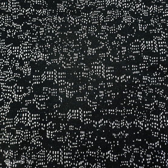 Yökaupunki-merinovillaneulos, musta/beige