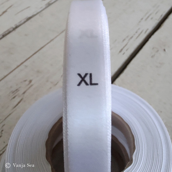 Printed Size Label XXS-XL, 20 pcs