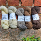 2ply Wool Yarn, Dark Brown