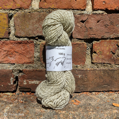 Multi Color Wool Yarn, White/Light Grey