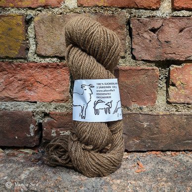 3ply Wool Yarn, Brown
