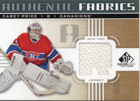 2011-12 SP Game Used Authentic Fabrics Gold #AFCPc Carey Price VAR: R